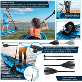 Aqua Spirit Sup Planche à pagaie Gonflable Stand Up, Kit Complet de Conversion de Kayak avec pagaie, Sac à Dos, Pompe et Autres Accessoires