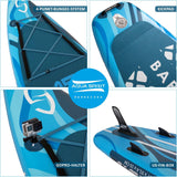 Aqua Spirit Planche de Stand Up Paddle Gonflable SUP Barracuda Kayak - 320x79x15cm/457x91x15cm - Adultes Débutants/Experts | Limite de 150 kg - siège, pagaie, pale de kayak, pompe, sac Garantie 2 ans
