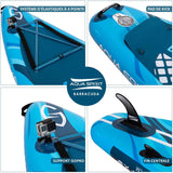 Aqua Spirit Sup Planche à pagaie Gonflable Stand Up, Kit Complet de Conversion de Kayak avec pagaie, Sac à Dos, Pompe et Autres Accessoires