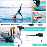 Aqua Spirit Prana Kit de planche de stand up paddle gonflable pour yoga, eau, fitness, pagaie et sac à dos en aluminium, tapis à langer, pompe, laisse, support pour GoPro et 3 ans de garantie, 3 m
