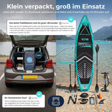 Aqua Spirit SUP Stand-Up Paddle Gonflable 2024, 320x81x15cm, Kit Complet de Conversion de Kayak avec Pagaie, Sac à Dos, Pompe et Autres Accessoires, Adultes Débutants/Experts, Garantie 3 Ans