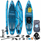 Aqua Spirit SUP Stand-Up Paddle Gonflable 2024, 320x81x15cm, Kit Complet de Conversion de Kayak avec Pagaie, Sac à Dos, Pompe et Autres Accessoires, Adultes Débutants/Experts, Garantie 3 Ans