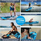 Aqua Spirit SUP Stand-Up Paddle Gonflable 2024, 320x81x15cm, Kit Complet de Conversion de Kayak avec Pagaie, Sac à Dos, Pompe et Autres Accessoires, Adultes Débutants/Experts, Garantie 3 Ans