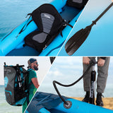 Aqua Spirit Kayak gonflable 2023, 10'5"/13'5"/, ensemble complet de kayak pour 1 ou 2 personnes avec pagaie, sac à dos, pompe double course et plus d'accessoires, adultes débutants, experts, garantie 3 ans