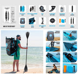 Aqua Spirit Kayak gonflable 2023, 10'5"/13'5"/, ensemble complet de kayak pour 1 ou 2 personnes avec pagaie, sac à dos, pompe double course et plus d'accessoires, adultes débutants, experts, garantie 3 ans