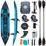 Aqua Spirit Kayak gonflable 2023, 10'5"/13'5"/, ensemble complet de kayak pour 1 ou 2 personnes avec pagaie, sac à dos, pompe double course et plus d'accessoires, adultes débutants, experts, garantie 3 ans