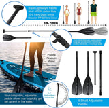 Planche de Stand Up Paddle Gonflable AQUA SPIRIT Blitz pour adultes et adolescents, débutants et avancés Modèle iSUP hybride et touring plus pagaie réglable en aluminium