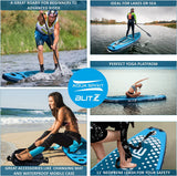 Planche de Stand Up Paddle Gonflable AQUA SPIRIT Blitz pour adultes et adolescents, débutants et avancés Modèle iSUP hybride et touring plus pagaie réglable en aluminium