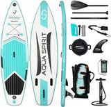 Aqua Spirit Stand Up Paddle Gonflable SUP Tempo Set Complet - 305x81x13cm/320x81x15cm - Adulte Débutant/Expert - avec sac à dos, laisse, pagaie, matelas à langer et garantie 2 ans