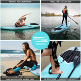 Aqua Spirit Stand Up Paddle Gonflable SUP Tempo Set Complet - 305x81x13cm/320x81x15cm - Adulte Débutant/Expert - avec sac à dos, laisse, pagaie, matelas à langer et garantie 2 ans