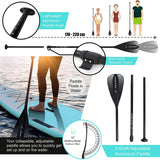 Aqua Spirit Stand Up Paddle Gonflable SUP Tempo Set Complet - 305x81x13cm/320x81x15cm - Adulte Débutant/Expert - avec sac à dos, laisse, pagaie, matelas à langer et garantie 2 ans